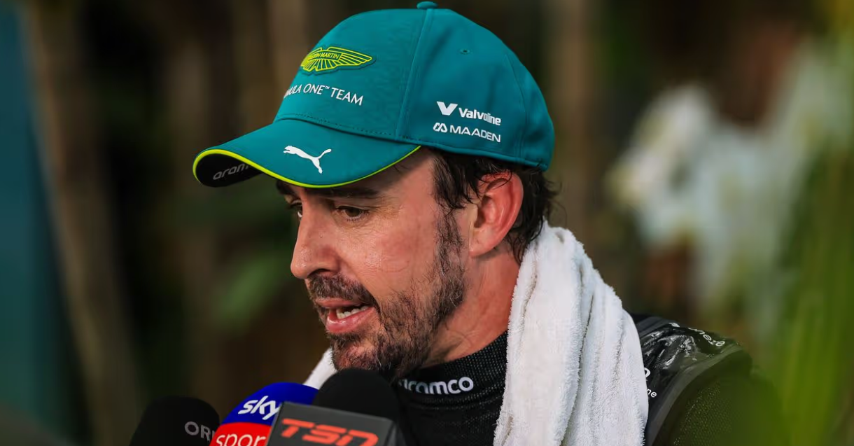 Fernando Alonso driving his Formula 1 car during a race session