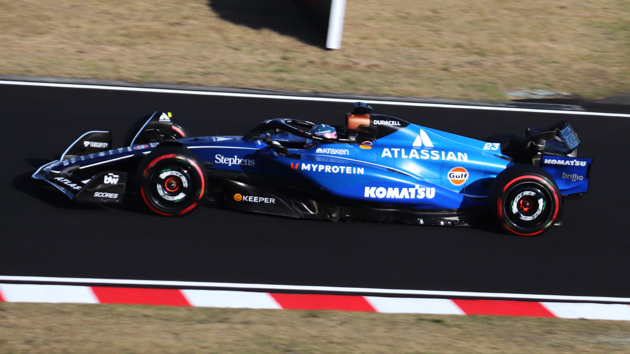 Alex Albon's Williams on track