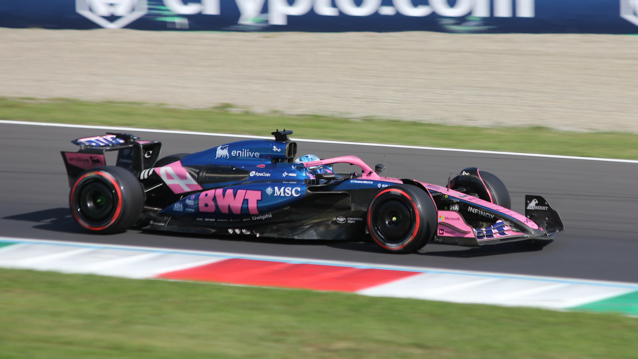 Pierre Gasly's Alpine on track