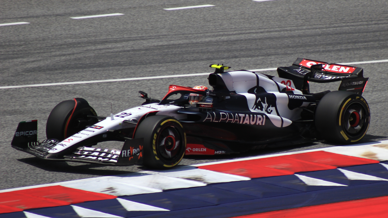 Yuki Tsunoda in the Red Bull