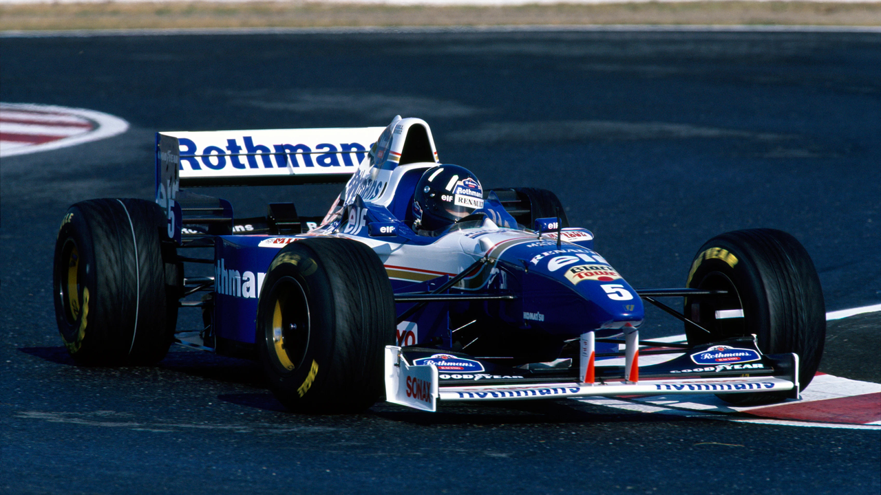 Damon Hill za volantom Williamsu FW18 na Veľkej cene Japonska 1996