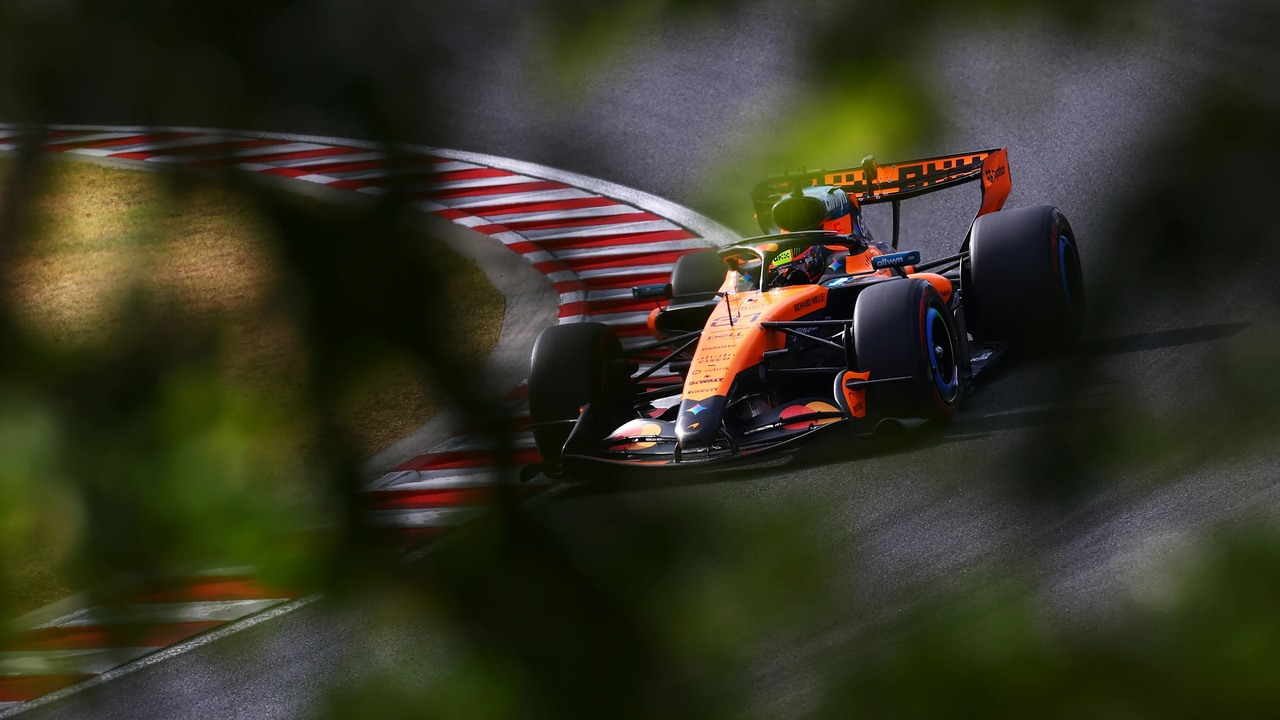 Oscar Piastri drives the McLaren during Hungarian Grand Prix qualifying