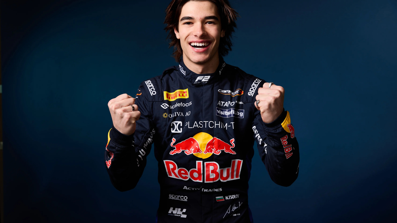 Formula 2 leader Nikola Tsolov in his Campos race suit